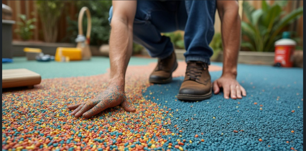 Wetpour rubber surface at a Roodepoort creche playground